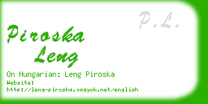 piroska leng business card